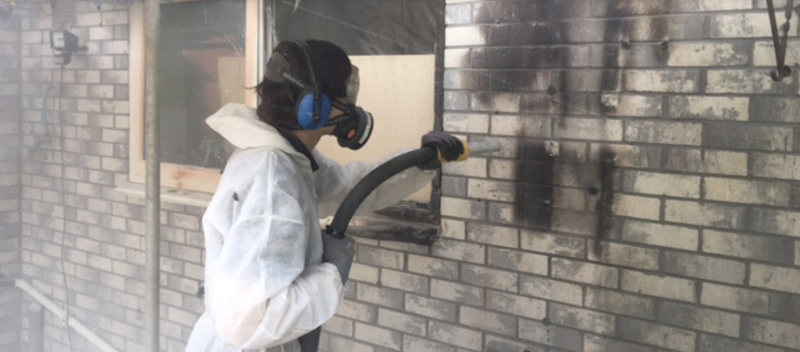 Decarbonising and Media Blasting of Fire Damaged Property in Swanage